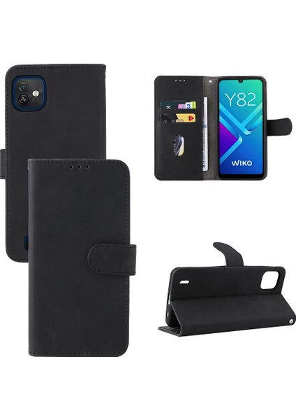 Wiko Y82 Için Kılıf Koruyucu Kapak Kart Tutucu Kickstand ile Tam Flip (Yurt Dışından)