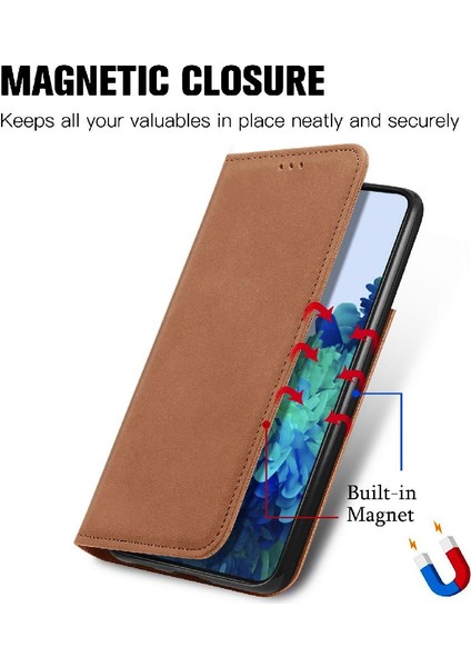 Samsung S22 Artı Flip Kapak Basit Iş Cüzdan Deri Kılıf (Yurt Dışından)
