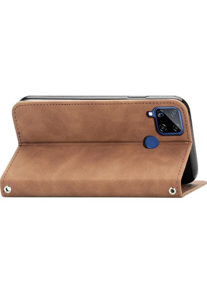 Realme C15 Kordon Basit Iş Fermuar Deri Çanta Cüzdan (Yurt Dışından) modelleri