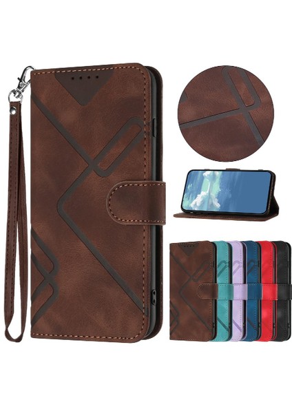 Kart Yuvası Standı ile Xiaomi Poco X6 Pro Için Kılıf Manyetik Kapak Çevirin Pu (Yurt Dışından)