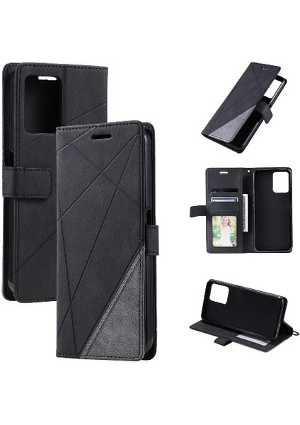 Realme C35 Pu Deri Manyetik Darbeye Kart Tutucu Kickstand Için Kılıf (Yurt Dışından)