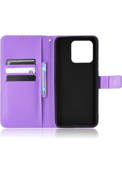 Xiaomi Redmi 10C Kart Tutucu Için Kickstand Manyetik Cüzdan Kapak (Yurt Dışından) modelleri
