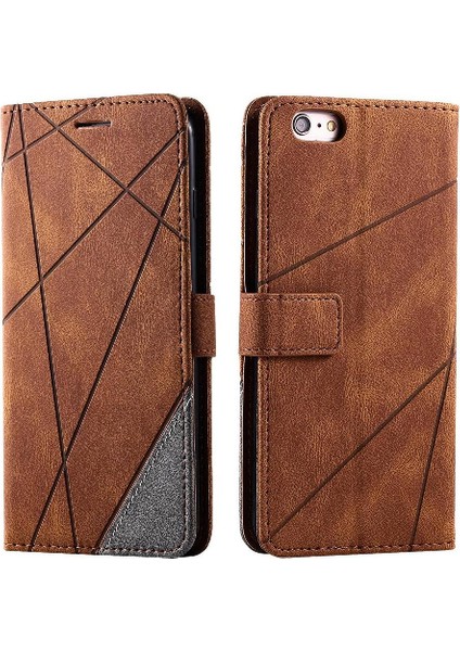 IPhone 6 Için Kılıf Artı/6s Artı Manyetik Pu Deri Kart Tutucu Kickstand (Yurt Dışından)