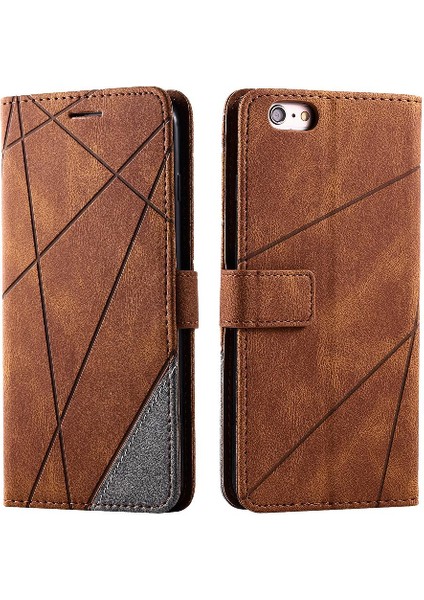 IPhone 6 Için Kılıf Artı/6s Artı Manyetik Pu Deri Kart Tutucu Kickstand (Yurt Dışından)