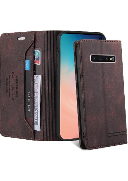 Samsung Galaxy S10 Kickstand Premium Deri Premium Deri Kılıf (Yurt Dışından) fırsatları