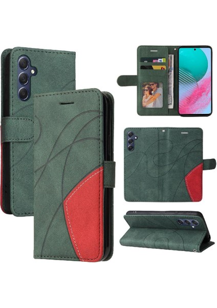Samsung Galaxy M54 Kickstand Koruyucu Pu Deri Flip Folio Için Kılıf (Yurt Dışından)