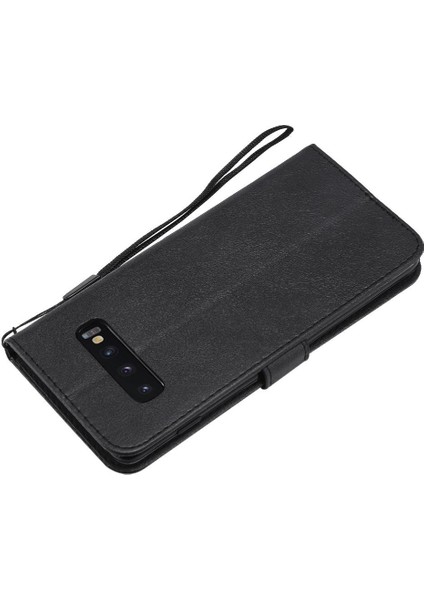 Kart Yuvası ile Samsung Galaxy S10 Artı Klasik Düz Renk Için Flip Case (Yurt Dışından) indirimleri