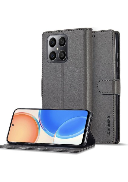 Tutucu Kart Yuvaları ile Onur X8 4g Için Kılıf Cüzdan Buzağı Doku Flip Case (Yurt Dışından)