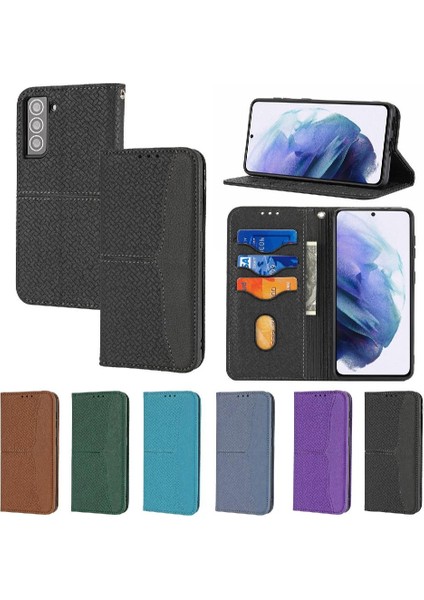 Samsung Galaxy S22 Için Kılıf Pu Deri Kapak Kredi Kartı Tutucu El Flip (Yurt Dışından)