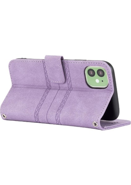 Iphone 11 Için Flip Case Darbeye Koruyucu Kickstand Pu Deri Cüzdan (Yurt Dışından)