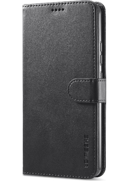 Tutucu ile Realme C35 Için Kılıf Buzağı Doku Yatay Çevir Deri Kılıf (Yurt Dışından)
