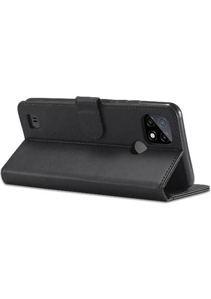 Tutucu ile Realme C35 Için Kılıf Buzağı Doku Yatay Çevir Deri Kılıf (Yurt Dışından) indirimleri