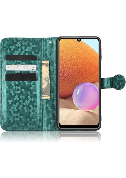 Samsung Galaxy A32 4g Deri Cüzdan Kapak Için Kılıf Geometrik Desen (Yurt Dışından) fırsatları