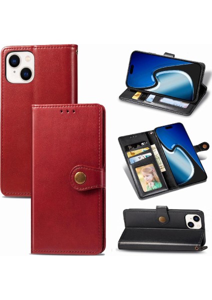IPhone 15 Için Kılıf Artı Moda Tasarım Kapak Çevirin Deri Kılıf Zarif (Yurt Dışından)