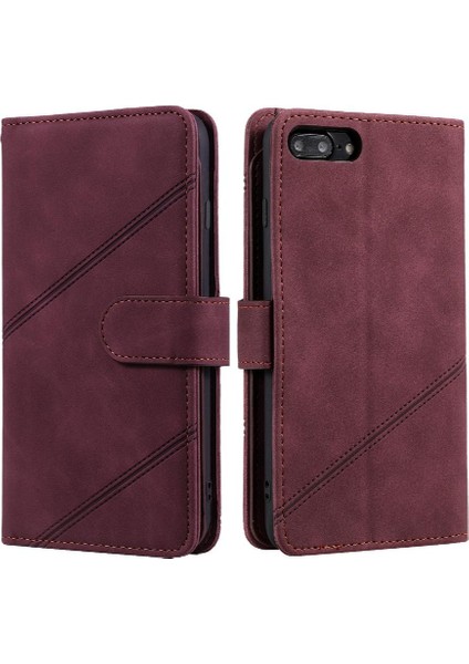 IPhone 8 Için Kılıf Artı Pu Deri Bileklik Manyetik Cüzdan Flip Folio (Yurt Dışından)