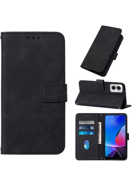 Motorola Moto G Oynamak Için Kılıf 4g 2024 Cüzdan Kapak Flip Folio Kitap Pu Kart (Yurt Dışından)