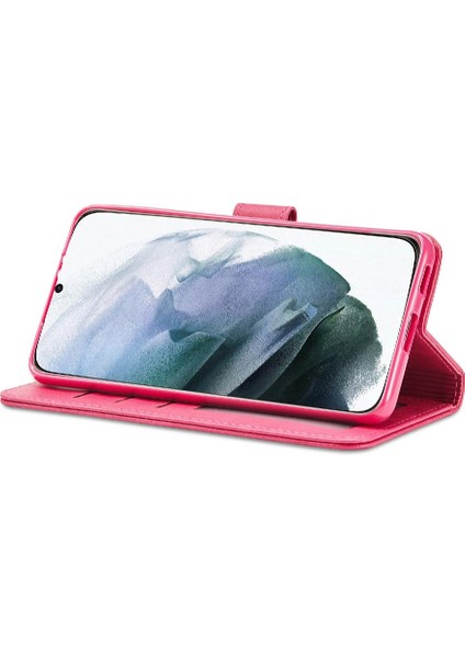 Samsung Galaxy S21 Fe Buzağı Doku Yatay Çevir Deri Kılıf (Yurt Dışından)