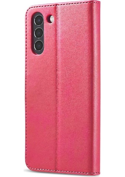 Samsung Galaxy S21 Fe Buzağı Doku Yatay Çevir Deri Kılıf (Yurt Dışından)
