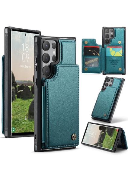 Samsung Galaxy S24 Ultra Kart Tutucu Pu Deri Için Caseme Cüzdan Kılıf (Yurt Dışından)
