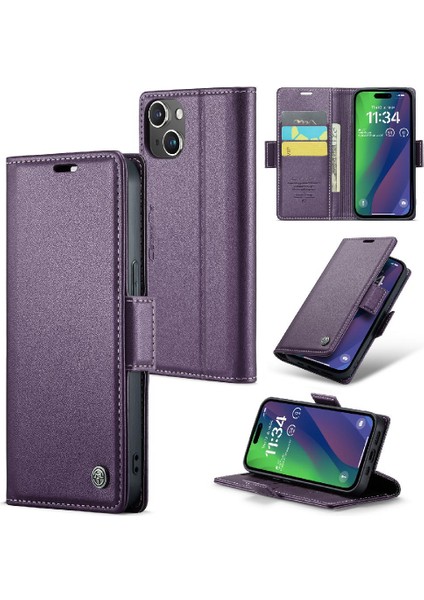 IPhone 15 Kart Yuvası Cüzdan Durumda Anti Dolandırıcılık Darbeye Vaka (Yurt Dışından)
