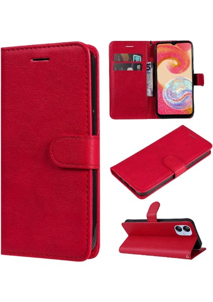 Samsung Galaxy A04E Iş Cüzdan Telefon Kılıfı Için Flip Case Klasik Katı (Yurt Dışından)