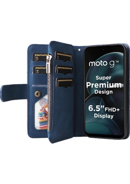 Motorola Moto G14 4g Dokuz Kart Yuvaları Kickstand Koruyucu Fermuar (Yurt Dışından) fırsatları