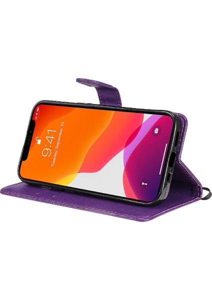 Iphone 13 Için Flip Case Klasik Katı Renk Kart Yuvası ile Yüksek Kalite (Yurt Dışından)