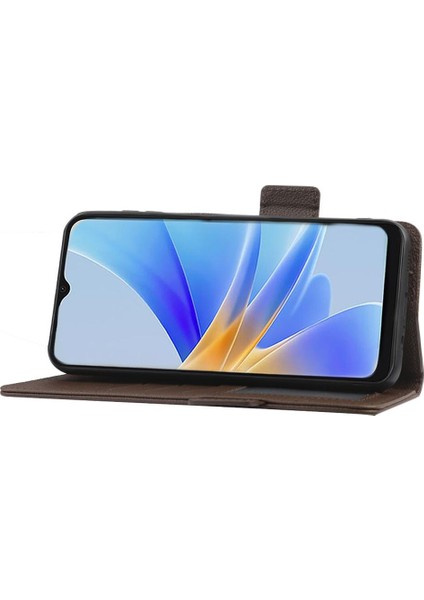 Oppo A17/A17K Manyetik Cüzdan Kart Yuvaları Için Kılıf Tutucu Pu Deri Yan (Yurt Dışından)