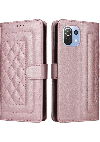 Xiaomi 11 Lite Için Flip Case Cüzdan Darbeye Basit Iş Kapak Çevirin (Yurt Dışından)