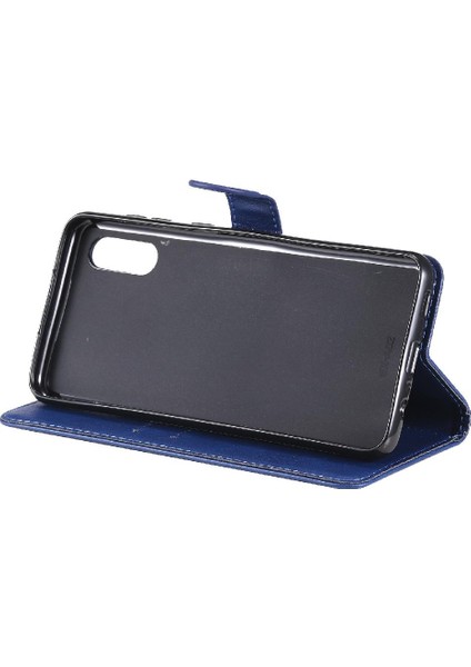 Kart Yuvası Klasik Düz Renk ile Samsung Galaxy A02/M02 Için Flip Case (Yurt Dışından)