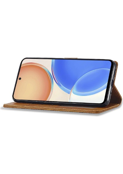 Tutucu Kart Yuvaları ile Onur X8 4g Için Kılıf Cüzdan Buzağı Doku Flip Case (Yurt Dışından) modelleri