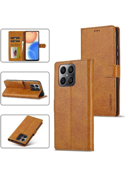 Tutucu Kart Yuvaları ile Onur X8 4g Için Kılıf Cüzdan Buzağı Doku Flip Case (Yurt Dışından) fırsatları