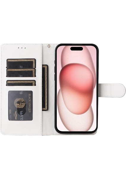 Iphone 15 Için Flip Case Deri Kılıf Cüzdan Darbeye Basit Iş (Yurt Dışından) fırsatları