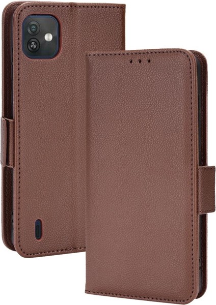 Wiko Y82 Manyetik Yan Toka Pu Deri Cüzdan Kart Yuvaları Tutucu (Yurt Dışından)