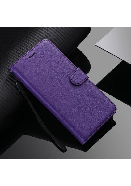 Xiaomi Poco M6 Pro 4g Için Flip Case Kart Yuvası ile Klasik Düz Renk (Yurt Dışından) modelleri