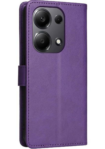Xiaomi Poco M6 Pro 4g Için Flip Case Kart Yuvası ile Klasik Düz Renk (Yurt Dışından) indirimleri