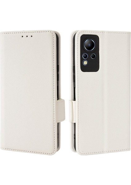 Infinix Not 12 Için Kılıf Cüzdan Pu Deri Manyetik Kart Yuvaları Tutucu Yan (Yurt Dışından)