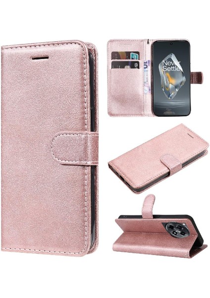 Kart Yuvası ile Oneplus 12R Iş Cüzdan Telefon Kılıfı Için Flip Case Katı (Yurt Dışından)