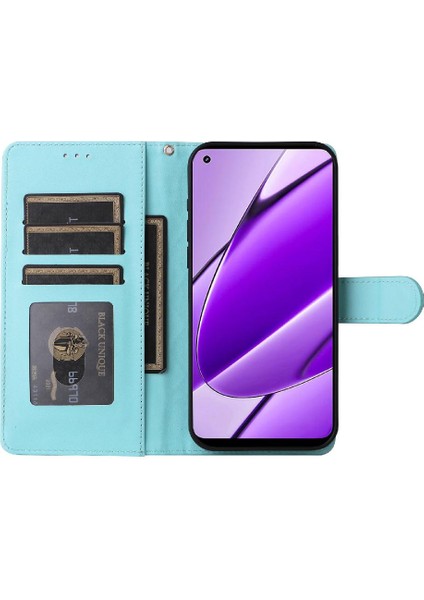 BDT Market Realme 11 4g Deri Kılıf Için Flip Case Darbeye Basit Iş Cüzdan (Yurt Dışından)