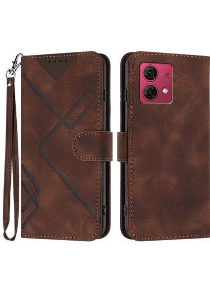 Motorola Moto G84 5g Için Kılıf Kart Yuvası Standlı Flip Cüzdan Pu Deri Manyetik Kapak (Yurt Dışından)