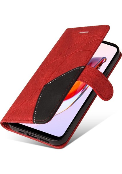 Xiaomi Redmi 12C Iki Renkli Dikiş Için Kılıf Kickstand Koruyucu Pu Flip (Yurt Dışından) fırsatları