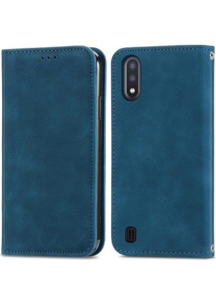 Samsung A01 Için Basit Iş Cüzdan Darbeye Deri Kılıf Flip (Yurt Dışından) fırsatları