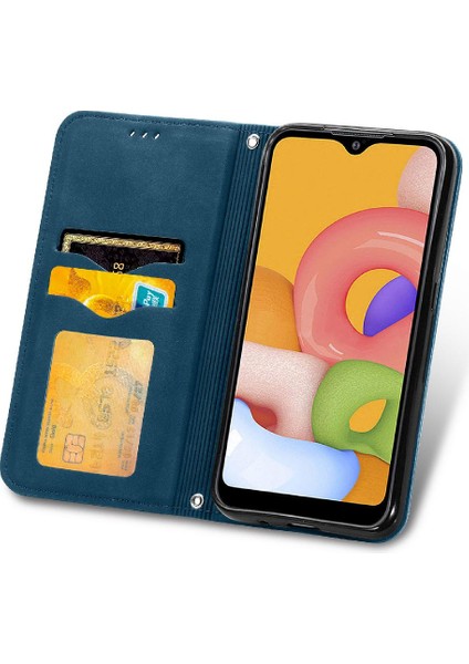 Samsung A01 Için Basit Iş Cüzdan Darbeye Deri Kılıf Flip (Yurt Dışından) indirimleri