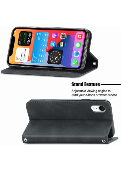 Iphone Xr Darbeye Dayanıklı Basit Iş Cüzdan Deri Kılıf Flip (Yurt Dışından) indirimleri