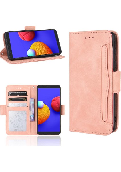 Samsung Galaxy A01 Çekirdek Ayarlanabilir Ayrılabilir Kart Tutucu Manyetik Kapatma Deri Cüzdan Kapak (Yurt Dışından)