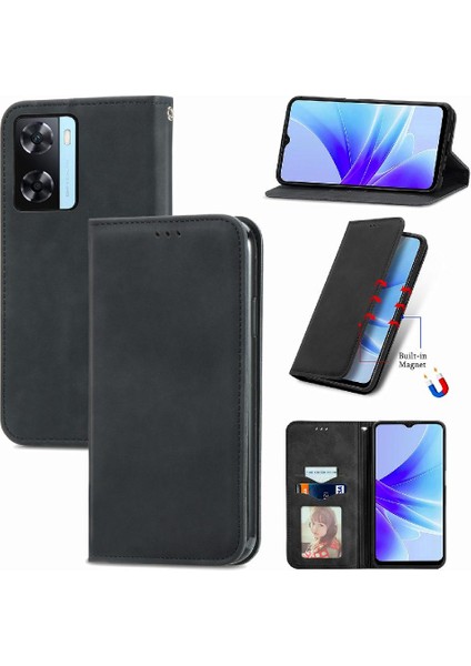 Oppo A57S Kordon Basit Iş Fermuar Cüzdan Deri Kılıf (Yurt Dışından)