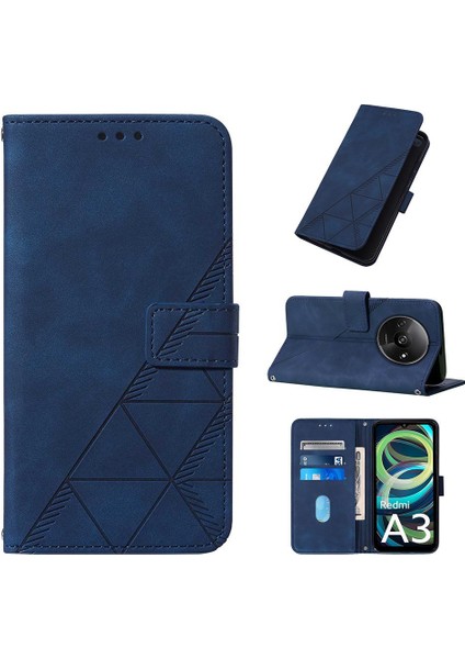Xiaomi Redmi A3 Flip Folio Kitap Koruyucu Kredi Kartı Tutucu Pu (Yurt Dışından)