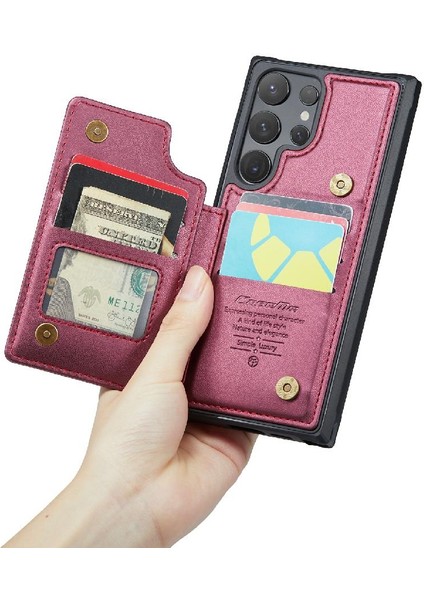 Samsung Galaxy S24 Ultra Kart Tutucu Pu Deri Için Caseme Cüzdan Kılıf (Yurt Dışından) fırsatları