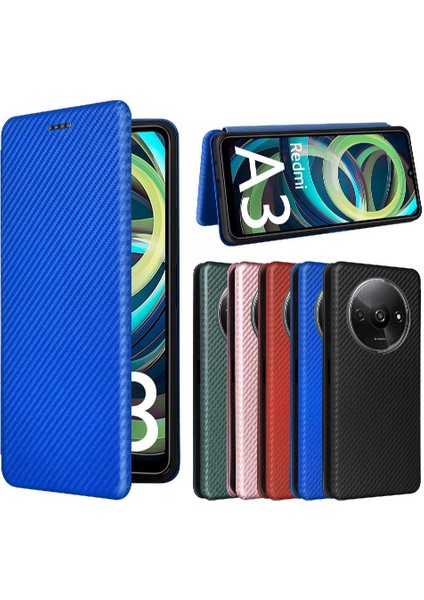 Kart Tutucu Kickstand ile Xiaomi Redmi A3 Manyetik Karbon Fiber Için Kılıf (Yurt Dışından) indirimleri