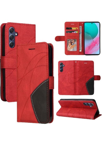 Samsung Galaxy M54 Kickstand Koruyucu Pu Deri Flip Folio Için Kılıf (Yurt Dışından)